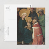 Carte Postale Les trois Magi adorent Jésus Christ (Devant / Derrière)