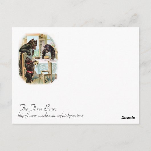 Carte Postale Les Trois Ours (Dos)