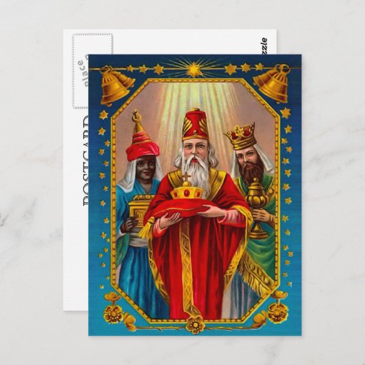 Carte Postale Les trois sages rois (Devant / Derrière)