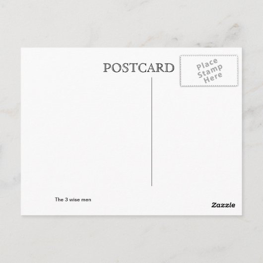 Carte Postale Les trois sages rois (Dos)