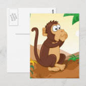 Carte Postale Les trois singes sages (Devant / Derrière)