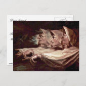 Carte Postale Les Trois Sorcières Anglais - Les Soeurs Étranges (Devant / Derrière)