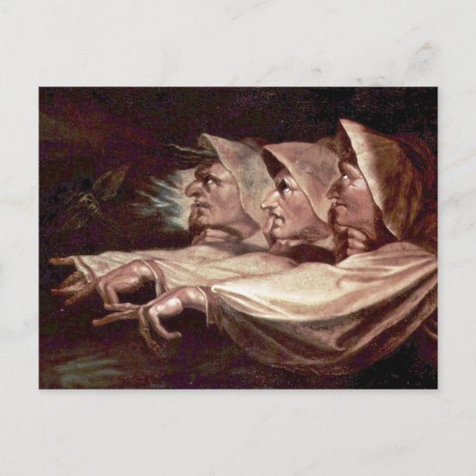 Carte Postale Les Trois Sorcières Anglais - Les Soeurs Étranges (Devant)