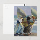 Carte Postale Les trois voiles - Joaquin Sorolla (Devant / Derrière)