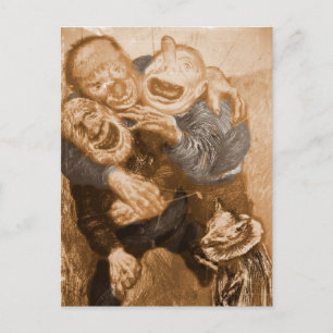 Carte Postale Les trolls des grands-pères qui rient