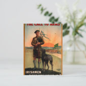 Carte Postale Les tuyaux appellent 1916_Affiche de propagande (Debout devant)