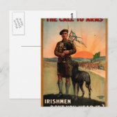 Carte Postale Les tuyaux appellent 1916_Affiche de propagande (Devant / Derrière)