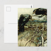 Carte Postale « Les Twa Corbies » par Arthur Rackham (Devant / Derrière)