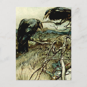 Carte Postale « Les Twa Corbies » par Arthur Rackham