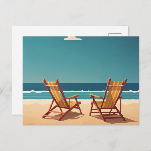 Carte Postale Les vacances d'été (Devant / Derrière)