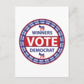 Carte Postale Les vainqueurs votent démocrate (Devant)