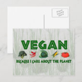 Carte Postale Les Vegans pour la planète (Devant / Derrière)