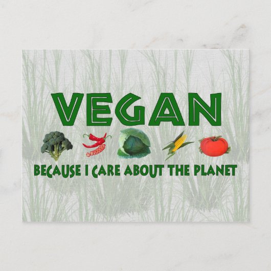 Carte Postale Les Vegans pour la planète (Devant)