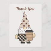 Carte Postale Les vendeurs de café gnome adoré ajouter du Merci  (Devant)