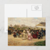 Carte Postale Les vendeurs de fleurs, 1883 (Devant / Derrière)