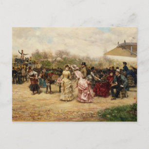 Carte Postale Les vendeurs de fleurs, 1883
