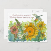 Carte Postale Les Véritables Amis Ne Sont Jamais Mis À Part Les (Devant / Derrière)