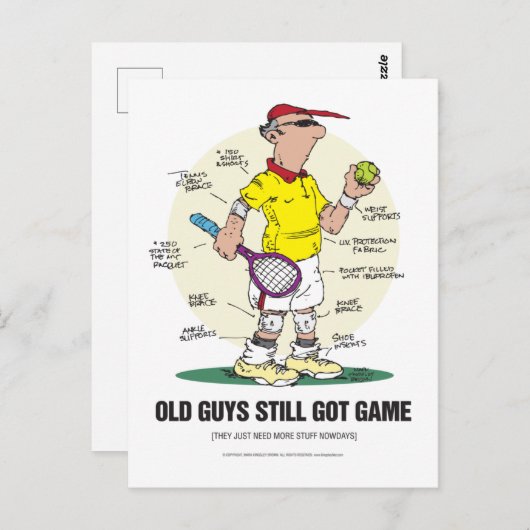 Carte Postale Les Vieux Gars Ont Encore Jeu (Devant / Derrière)
