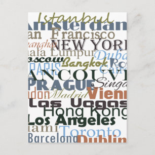 Carte Postale Les villes du monde entier