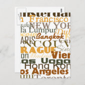 Carte Postale Les Villes Du Monde Entier (Devant / Derrière)