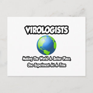 Carte Postale Les virologues... Faire du monde un endroit meille