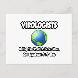 Carte Postale Les virologues... Faire du monde un endroit meille