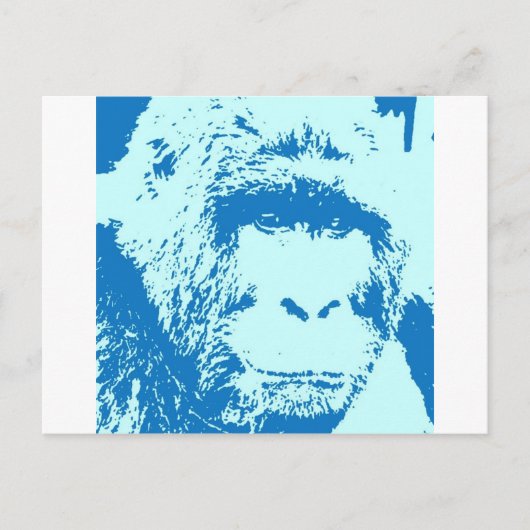 Carte Postale Les visages de Gorilla Pop Art (Devant)