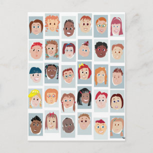 Carte Postale Les visages de l'enfant