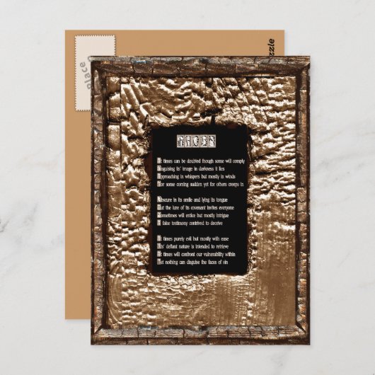 Carte Postale Les visages du péché (Devant / Derrière)