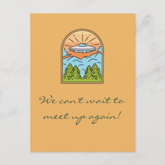 Carte Postale Les visiteurs de l'espace OVNI de vaisseau spatial (Devant)