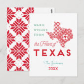 Carte Postale Les Voeux Chauds du Coeur du Texas (Devant / Derrière)