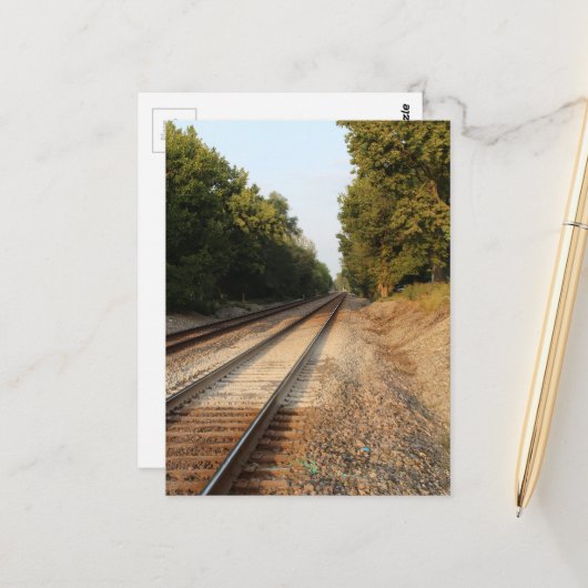 Carte Postale les voies ferrées (Devant/Arrière en situation)