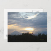 Carte Postale Les volcans au coucher du soleil (Devant / Derrière)