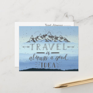 Carte Postale Les voyages sont toujours une bonne idée