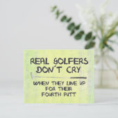 Carte Postale Les vrais golfeurs ne pleurent pas (Debout devant)