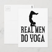 Carte Postale Les vrais hommes font du yoga (Devant / Derrière)