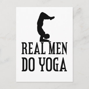 Carte Postale Les vrais hommes font du yoga