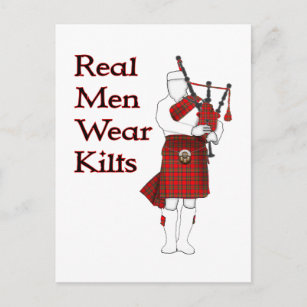 Carte Postale Les vrais hommes portent des tueurs Drôle écossais