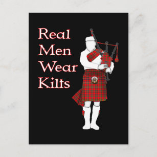 Carte Postale Les vrais hommes portent des tueurs Drôle écossais