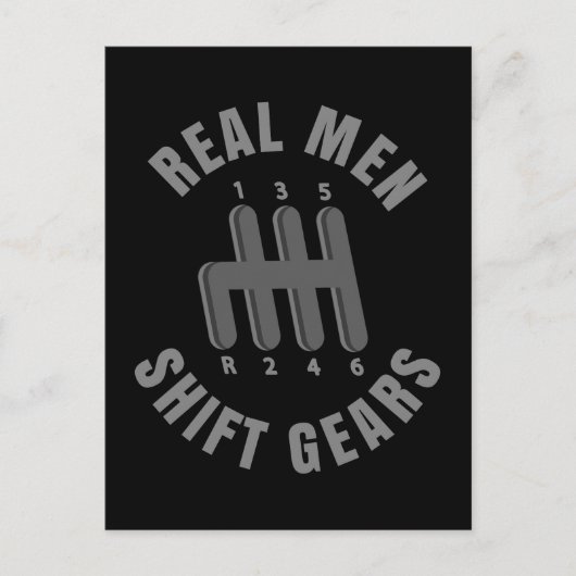 Carte Postale Les vrais hommes se déplacent (Devant)