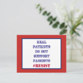 Carte Postale Les vrais Patriotes ne soutiennent pas les fascist (Debout devant)