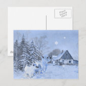 Carte Postale Les Westies aiment l'hiver (Devant / Derrière)