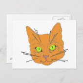 Carte Postale Les Whiskers de chat (Devant / Derrière)