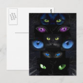 Carte Postale Les yeux de chat (Devant / Derrière)