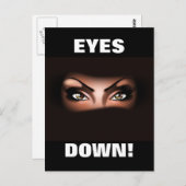 CARTE POSTALE LES YEUX DESCENDENT ! (Devant / Derrière)