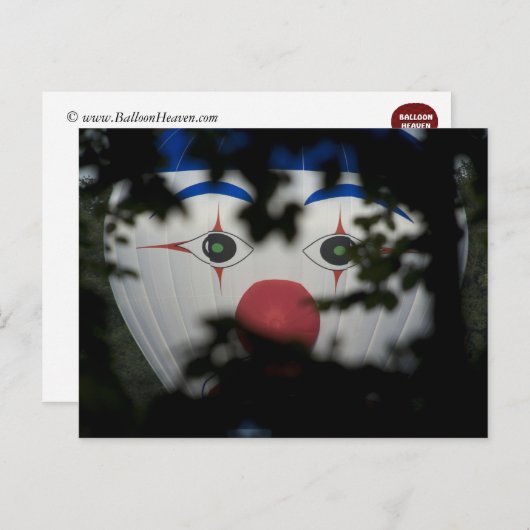 Carte Postale Les yeux d'un clown (Devant / Derrière)