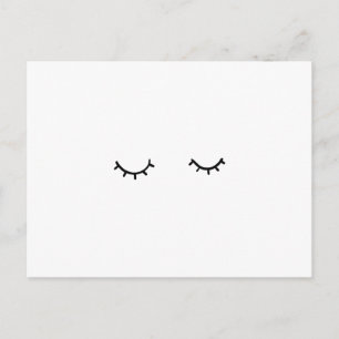 Carte Postale Les yeux fermés, juste des cils