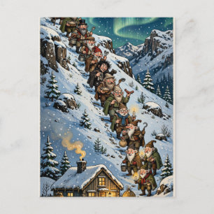 Carte Postale Les Yule Lads arrivent — Folklore islandais
