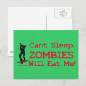 Carte Postale Les Zombies Me Mangeront (Devant / Derrière)