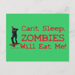 Carte Postale Les Zombies Me Mangeront